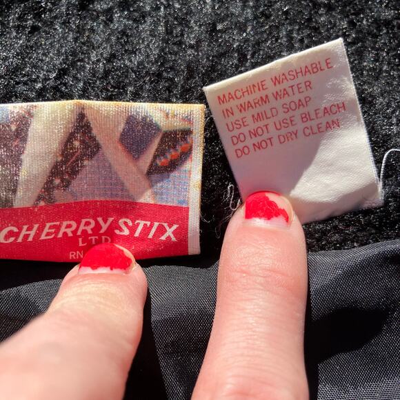 Vintage 1980s men’s blue plaid cardigan sweater shawl collar, retro prep grunge - Picture 9 of 10